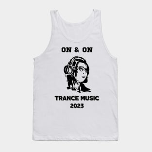 On & On.Trance Music 2023.Black Tank Top